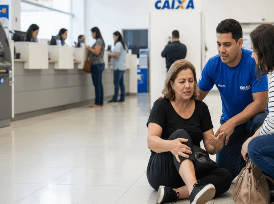 Mulher que Teve Queda em Agência da Caixa Econômica Federal Deve ser Indenizada
